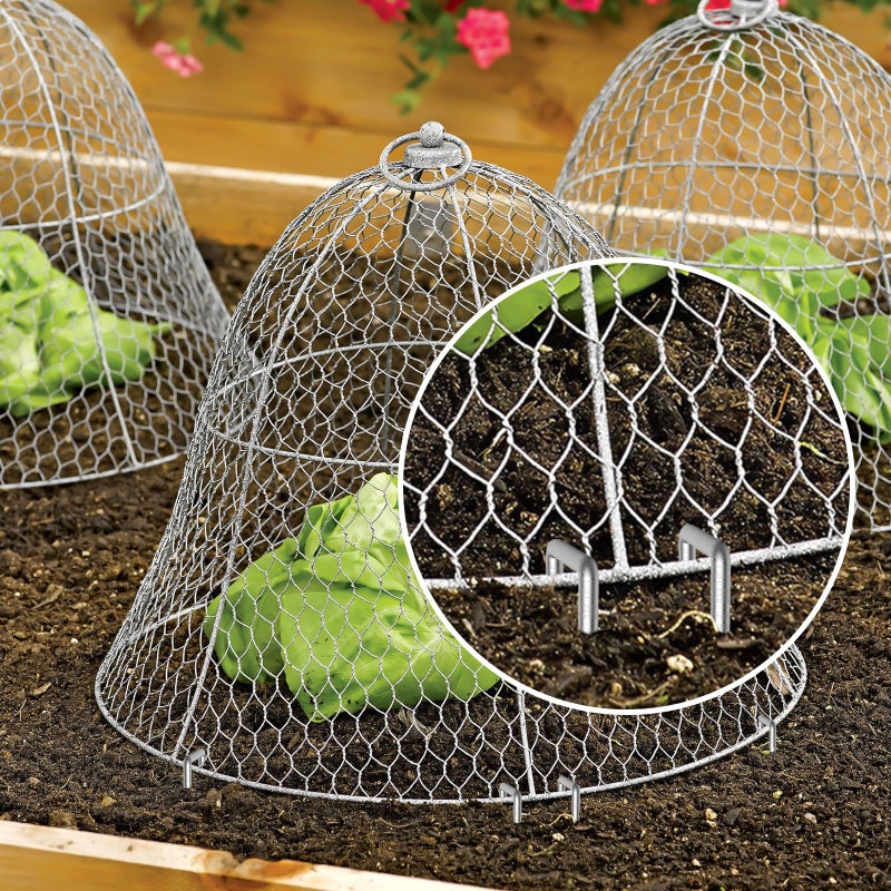 AAGUT 12 Inch Garden Stakes Landscape Staples  25 Pcs U Shaped 11 Gauge Galvanized Pins Metal Fence Ground Stakes for Gardening  Chicken Wire  Irrigation Tubing  Camping Tent  Secure Lawn Fabric - Image 3